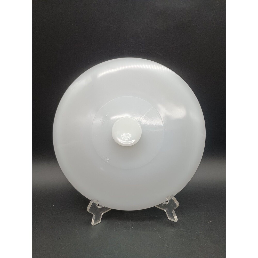 Vintage White Milk Glass LID Round 7.75" Inner 8.5" Total Diameter Replacement